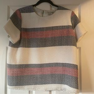 Womens tweed short sleeve top